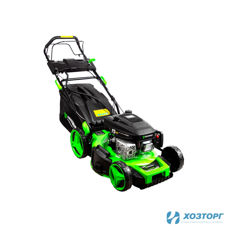 Газонокосилка бензиновая GRASSMAN PLM-6560SE 4,6кВт/6,3 лс,захват51см,60л,,самоход , электр/ручной стартер (1/3)