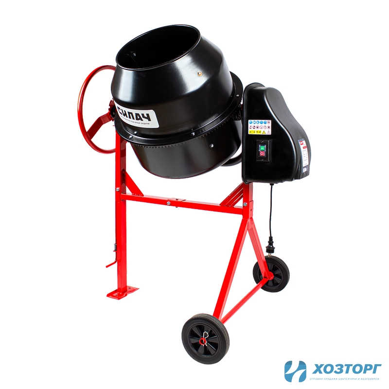 Бетономешалка СИЛАЧ Б-160Ч (750 Вт, 160 кг готовой смеси, чугун) (1/5)