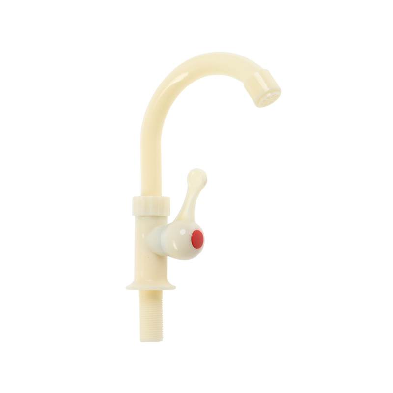 Кран на одну воду с высоким изливом (пластик) 1/2" цвет рисовый 5149045 (1/250)