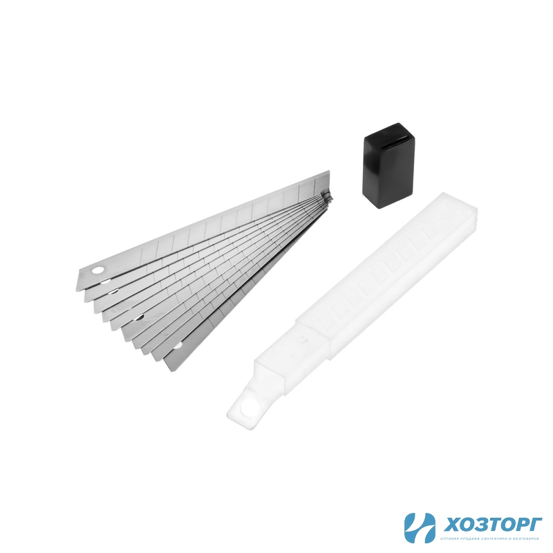 Лезвия запасные для ножа сегментные  9 мм, 10 шт/уп ТУНДРА 1414786 (10/600)