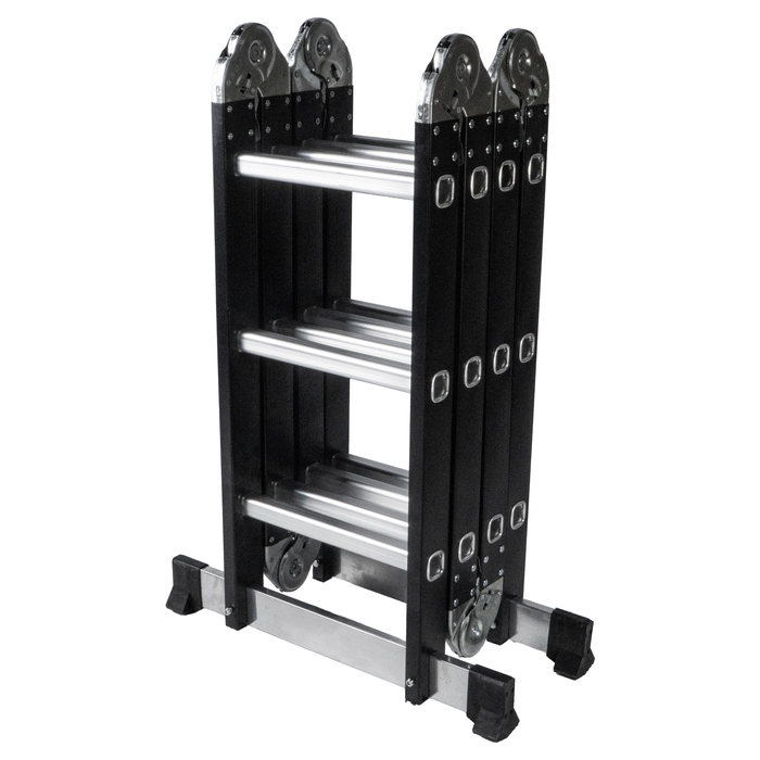 Лестница-трансформер из углеродной стали ПОЛЕСАД Стандарт 4*3, выс 3,17 м, масса 10,9 кг (1/12)