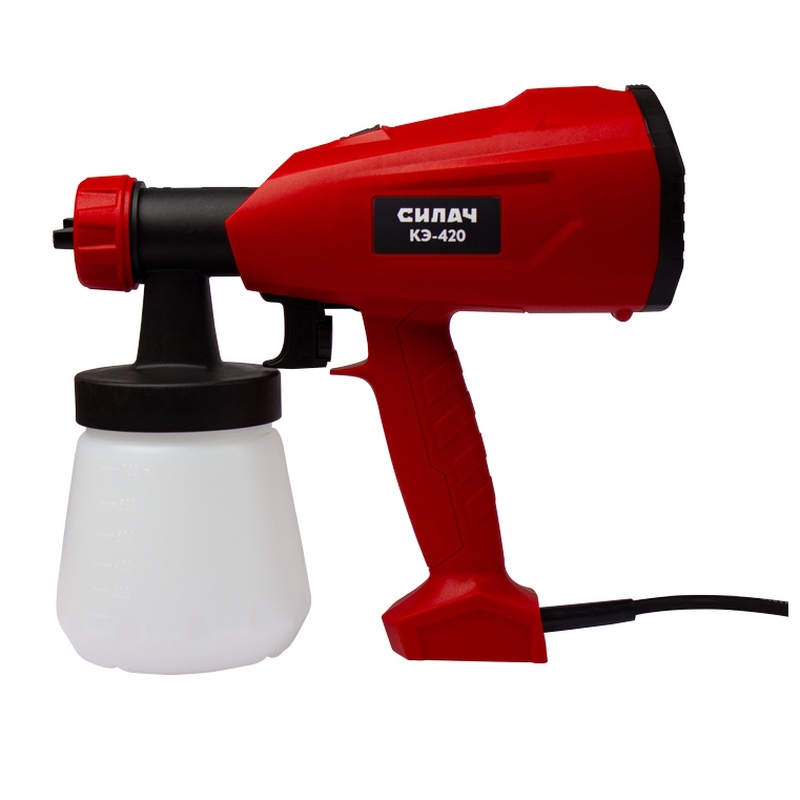 Краскопульт электрический  СИЛАЧ КЭ-420 (800мл/мин, 420Вт, 0,7л) (1/5)