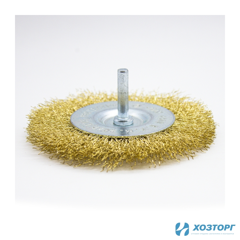 Щетка для дрели СИЛАЧ 100мм, плоская, волнистая (1/100)