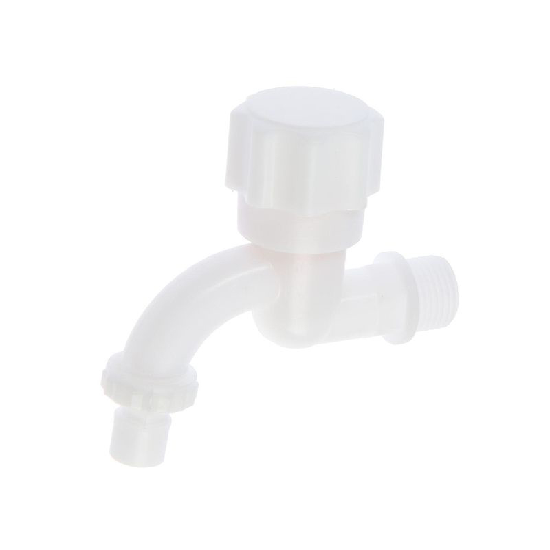 Кран водоразборный 1/2" со штуцером (пластик) круглая ручка кран букса 5541252 (1/300)