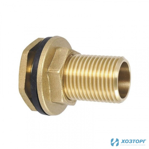 Врезка для бочки 15 (1/2") с контрогайкой наружная резьба TIM SDF022 (10/100)