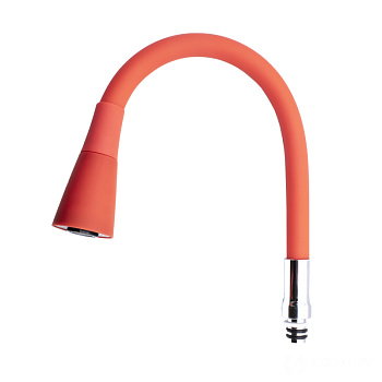    Излив для кухни, гибкий силиконовый с аэратором, красный DORON D028R (1/80)