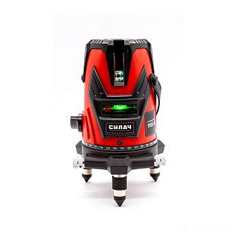 Уровень лазерный  5 линий зеленые, кейс, самовыр. 3-5 сек. СИЛАЧ УЛЗ-5П (1/10)