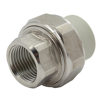 Муфта комбинированная разъёмная вн.рез. 20х 1/2" WALTON master серый (10/250)