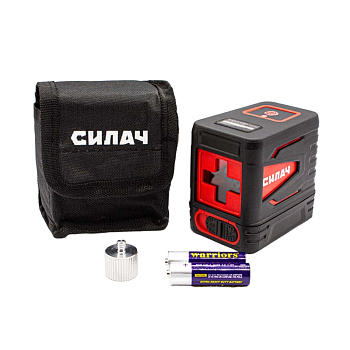 Уровень лазерный (нивелир) 2 линии красные, сумка, самовыр. 3-5 сек. СИЛАЧ ЛНК-2 (1/60)