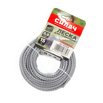 Леска СИЛАЧ 3,5 мм зубья пилы , серый,15 метров (5/140)