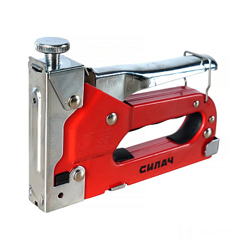 Степлер мебельный металл, скобы 4-14мм, ТИП 53A, регулируемый, СИЛАЧ ПРОФИ (11/24)