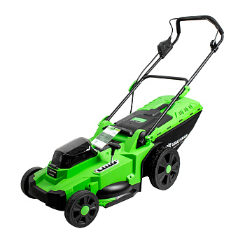 Газонокосилка аккумуляторная бесщеточная GRASSMAN BL-440, 21+21V, 2 акб ,4А/ч,ширина 43см, травосбор. 50л ,высота скашивания 25-75 мм (1/8)