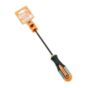 Отвёртка SL 5х150 мм, магнитная, сталь CrV, трехкомпонентная рукоятка Bohrer Комфорт 42135150 (1/12)