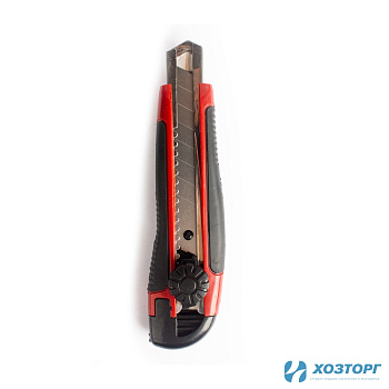 Нож строительный с сегментным лезвием 18мм, корпус металл/пластик, СИЛАЧ Н-22 +2лезвия (12/144)