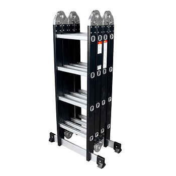 Лестница-трансформер из углеродной стали ПОЛЕСАД Стандарт 4*4, выс 4,6 м, масса 14 кг (1/1)