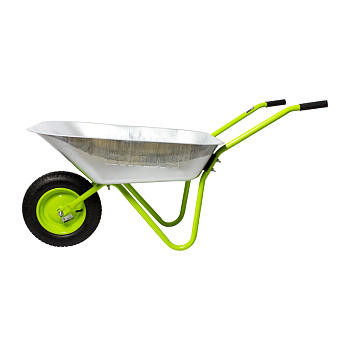  Тачка садовая СИЛАЧ - ТС65/1 , 1 колесная,  65 литров, 90 кг, 3,00-8/16 , зеленая рама, зеленое колесо (1/1)