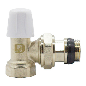  Клапан нижний радиаторный угловой с уплотнительным кольцом 1/2" В-Н Damento Clima (5/40)