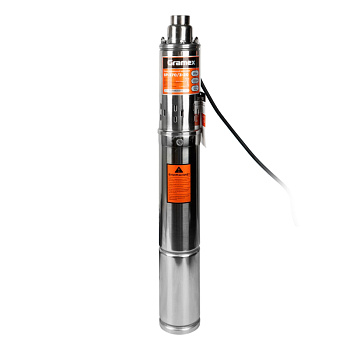 Винтовой скважинный насос  GRAMEX SP-370/3-20, 370 Вт, ⌀75мм, напор 77 м, подключение 1" кабель 20 м (1/110)
