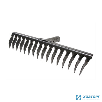 Грабли 16-зубые витые, РЕЛЬСОВАЯ СТАЛЬ, без черенка (1/24)