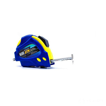  Рулетка 10м х 25мм х2.0мм, магнитная, обрезиненный корпус, нейлон покр ленты, ВАРЯГ ПРЕМИУМ автостоп (6/60)