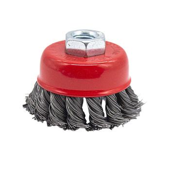 Щетка металлическая для УШМ  СИЛАЧ  65мм/М14, чашка, крученая (1/100)