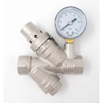 Регулятор давления 3/4" с фильтром и манометром TIM BF2813A (1/20)