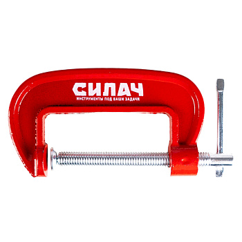 Струбцина G-образная, 3", 75 мм  СИЛАЧ (1/100)