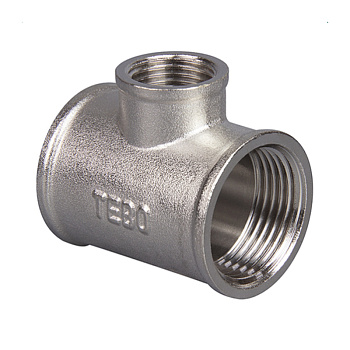 Тройник переходной 25*20*25 (1"*3/4"*1") внутренняя/внутренняя/внутренняя резьба TEBO (5/60)