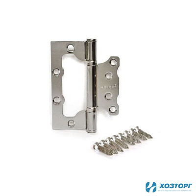 Петля накладная Apecs 100*75*2,5-B2-STEEL-CR Хром (цена за одну штуку) 00018041 (10/100)