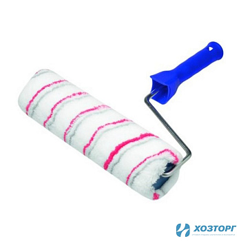 Валик "Мультиколор" 180 мм, d 42 мм, бюгель 6 мм, ворс 12 мм, белый с красной и серой полосой Bohrer 86403186 (1/50)