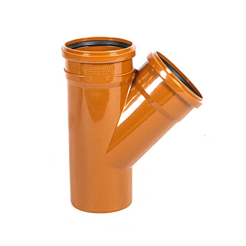 Тройник канализационный наружный 110х110х45° DORON (1/20)