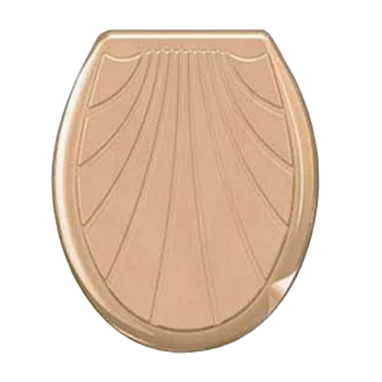 Сиденье для унитаза жесткое "РАКУШКА" кремовый (1/10)