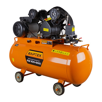 Воздушный компрессор ВАРТЕХ КМ 100-600 (600л/мин, объем100л,2,5кВт,10бар,2850об/мин) (1/4)