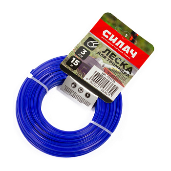 Леска СИЛАЧ 3,0 мм шестигранник, голубой,15 метров (5/200)