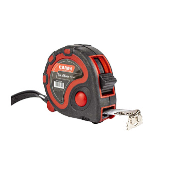 Рулетка  3м х 16мм, СИЛАЧ Мастер 3 фиксатора, магнитная (6/120)