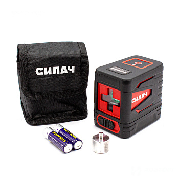 Уровень лазерный (нивелир) 2 линии зеленые, сумка, самовыр. 3-5 сек. СИЛАЧ ЛНЗ-2 (1/20)