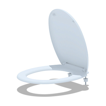 Сиденье для унитаза жесткое "АНИ" белый с микролифтом  WS0120/WS0120P (1/10)