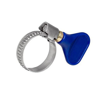   Хомут червячный нержавеющая сталь 16-27 мм с ручкой для закручивания TIM3/4" (0/0)